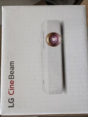 LG CineBeam Portable Projector in White with Gold Lens Accents